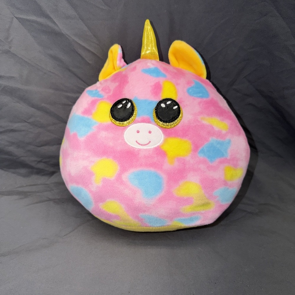 Ty Squish a Boo Fantasia Unicorn 12" Stuffed Plush Animal Pink (cloud pillow)